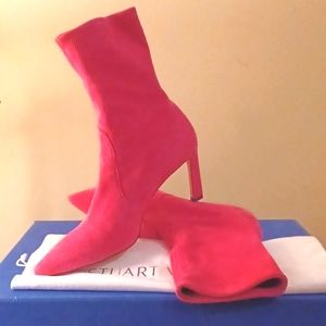 Stuart Weitzman,Rapture,flamingo suede boot!Sz.8